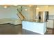 Open concept kitchen with stainless steel appliances, granite countertops, and white cabinetry at 7822 Meridale Forest Dr, Charlotte, NC 28269