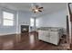 Living room with fireplace and hardwood floors at 7822 Meridale Forest Dr, Charlotte, NC 28269