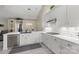 White kitchen features stainless steel appliances and subway tile backsplash at 874 Ledgestone Ct, Fort Mill, SC 29708