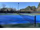 Two tennis courts with blue surface and net at 100 S Centurion Ln, Mount Holly, NC 28120