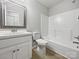 Clean bathroom with white vanity and bathtub at 1002 Joanne Ct, Kings Mountain, NC 28086