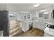 Spacious kitchen, featuring stainless steel appliances and hardwood floors at 1002 Joanne Ct, Kings Mountain, NC 28086