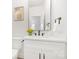 Stylish powder room with white vanity and modern fixtures at 10517 S Hampton Dr, Charlotte, NC 28227