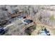 Aerial view showing two houses nestled in a wooded area at 113 Brentwood Dr, Maiden, NC 28650