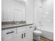 Clean bathroom with white vanity and shower/tub combo at 113 Brentwood Dr, Maiden, NC 28650