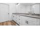 Modern bathroom with double vanity and gray countertops at 113 Brentwood Dr, Maiden, NC 28650