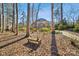 Spacious backyard with stone path and wooded area at 12710 Winding Ridge Rd, Huntersville, NC 28078