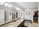 Elegant bathroom with double vanity, granite countertop, and walk-in shower at 12710 Winding Ridge Rd, Huntersville, NC 28078