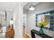 Bright hallway with mirror and view into bedroom at 12710 Winding Ridge Rd, Huntersville, NC 28078