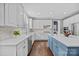 Spacious kitchen with white cabinets and island at 15903 Glen Miro Dr, Huntersville, NC 28078