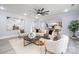 Open living room with a view into the kitchen and dining area at 1938 Grace Ln, Charlotte, NC 28262