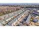 An aerial view of charming townhomes with well-maintained landscaping in a desirable neighborhood at 2151 Belle Vernon Ave, Charlotte, NC 28210