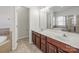 Bathroom with double sinks, and garden tub at 2151 Belle Vernon Ave, Charlotte, NC 28210