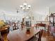 Bright dining room with hardwood floors and a chandelier at 2823 Providence Rd # 252, Charlotte, NC 28211