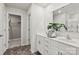 Bright bathroom boasts double sinks, a large mirror, and a walk-in shower at 319 Bezelle Ave, York, SC 29745