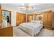 Main bedroom with walk-in closet and ceiling fan at 3910 6Th Nw St, Hickory, NC 28601