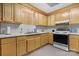 Efficient kitchen featuring light wood cabinets and appliances at 3910 6Th Nw St, Hickory, NC 28601