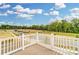 Deck overlooks a quiet residential street and lush green landscape at 4016 Cheyney Park Dr, Charlotte, NC 28269