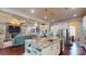 Open-concept kitchen with a large island, stainless steel appliances and modern countertops at 407 Blue Bay Ct, York, SC 29745