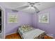 Bedroom with double bed, dresser and ceiling fan at 4618 New Town Rd, Waxhaw, NC 28173