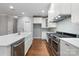 Modern kitchen with stainless steel appliances and white cabinetry at 6030 Sharon Hills Rd, Charlotte, NC 28210