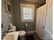 Simple bathroom with shower and gray walls at 604 Kimball St, Kannapolis, NC 28081