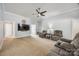 Spacious living room with neutral carpeting and recessed lighting at 100 Sea Island Blvd, Fort Mill, SC 29708