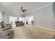 Spacious living room with neutral carpeting and recessed lighting at 100 Sea Island Blvd, Fort Mill, SC 29708