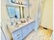 Double vanity bathroom with updated fixtures at 1105 Mount Olivet Rd, Kannapolis, NC 28083