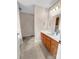 Main bathroom with double vanity and tiled floor at 1107 Phifer Rd, Kings Mountain, NC 28086