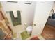 Small bathroom with toilet and shower at 11646 Rabbit Ridge Rd, Charlotte, NC 28270