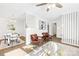 Modern dining room with a wood table and stylish light fixture at 11816 Park Rd, Charlotte, NC 28226