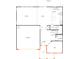 This floor plan shows the kitchen, garage, den, nook, and Gathering rooms at 12131 Plummer Ct # 1, Midland, NC 28107