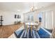 Dining area with hardwood floors and a view into the living room at 128 Mooring Dr, Statesville, NC 28677