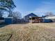 Large backyard with shed, deck, and fenced area at 17 Walnut St, China Grove, NC 28023