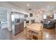 Open concept kitchen with stainless steel appliances at 17 Walnut St, China Grove, NC 28023