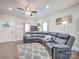 Open living area features a comfortable sectional sofa at 17 Walnut St, China Grove, NC 28023