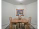 Inviting dining area with a wooden table, seating for four, and a colorful painting on the wall at 1915 Cavendale Dr, Rock Hill, SC 29732