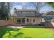 Artificial turf backyard with a home and wooden fence at 2043 Shenandoah Ave, Charlotte, NC 28205