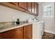 Laundry room with washer, dryer, and granite countertop at 2043 Shenandoah Ave, Charlotte, NC 28205