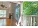 Private balcony overlooking lush trees and greenery at 2514 Cranbrook Ln # 5, Charlotte, NC 28207