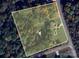 An aerial view displays the property's layout with a pool, lawn, mature trees, and boundaries at 306 Bluegill Ln, Statesville, NC 28625