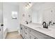 Modern bathroom with double vanity and soaking tub at 335 Pinewood Ln, Rock Hill, SC 29730