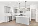 Modern kitchen with island and white cabinets at 335 Pinewood Ln, Rock Hill, SC 29730