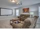 Bonus room with projector and screen, perfect for media at 3836 Lake Breeze Dr, Sherrills Ford, NC 28673