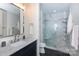 Modern bathroom with marble shower and vanity at 4620 Piedmont Row Dr # 504, Charlotte, NC 28210