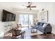 Bright living room with hardwood floors, city view, and balcony access at 4620 Piedmont Row Dr # 504, Charlotte, NC 28210