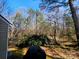 Trees and greenery can be seen from this lovely backyard at 10904 Pimlico Dr, Charlotte, NC 28273