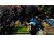 Overhead view of community playground with green space, playground equipment, and covered picnic area near the parking lot at 10904 Pimlico Dr, Charlotte, NC 28273