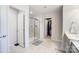 Bathroom featuring a glass shower, and vanity sink at 1328 Lena St, Monroe, NC 28112